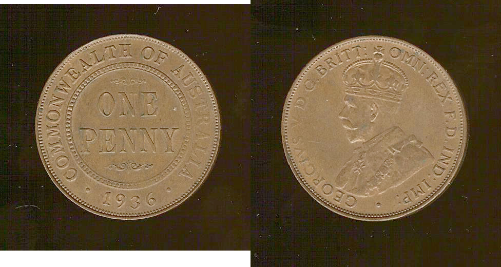 AUSTRALIE 1 Penny Georges V 1936 SPL